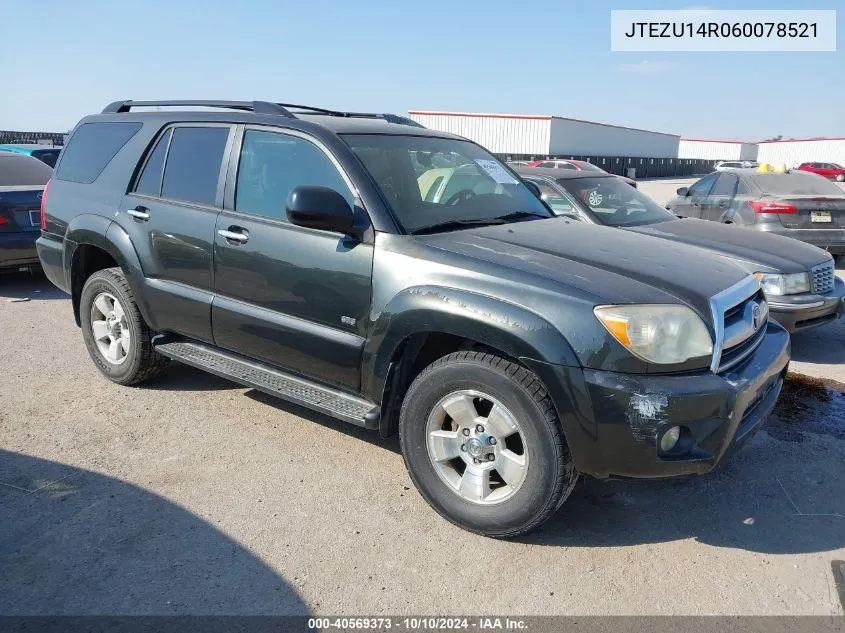 2006 Toyota 4Runner Sr5 V6 VIN: JTEZU14R060078521 Lot: 40569373