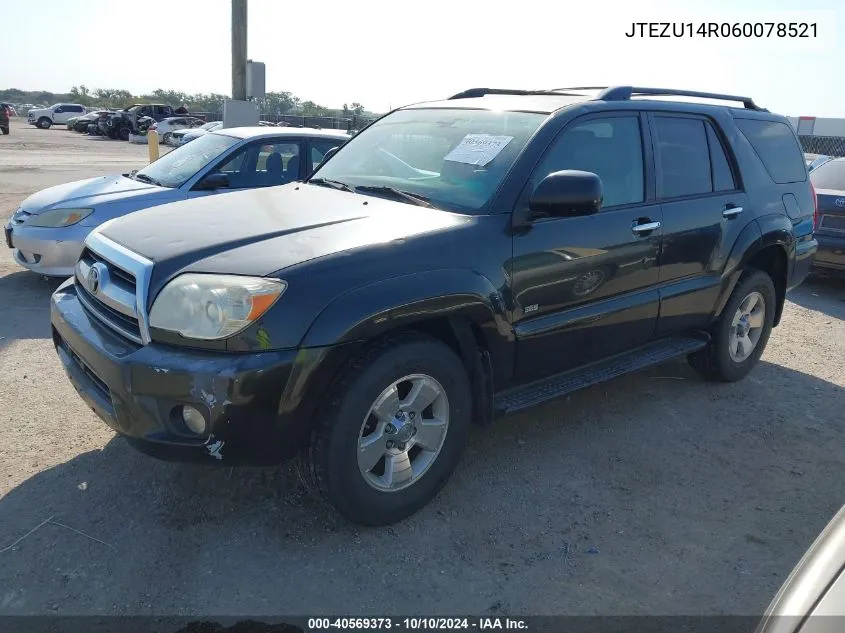 2006 Toyota 4Runner Sr5 V6 VIN: JTEZU14R060078521 Lot: 40569373