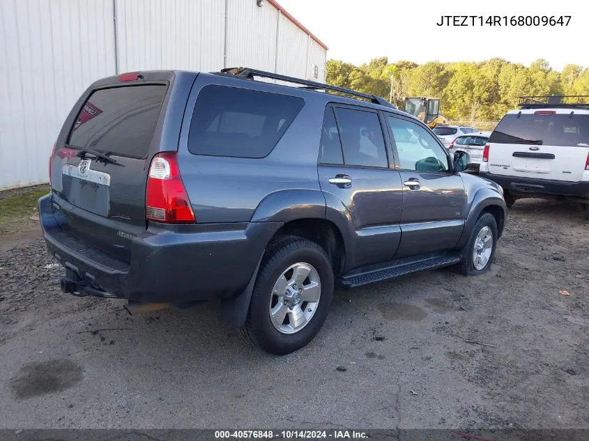 2006 Toyota 4Runner Sr5 V8 VIN: JTEZT14R168009647 Lot: 40576848