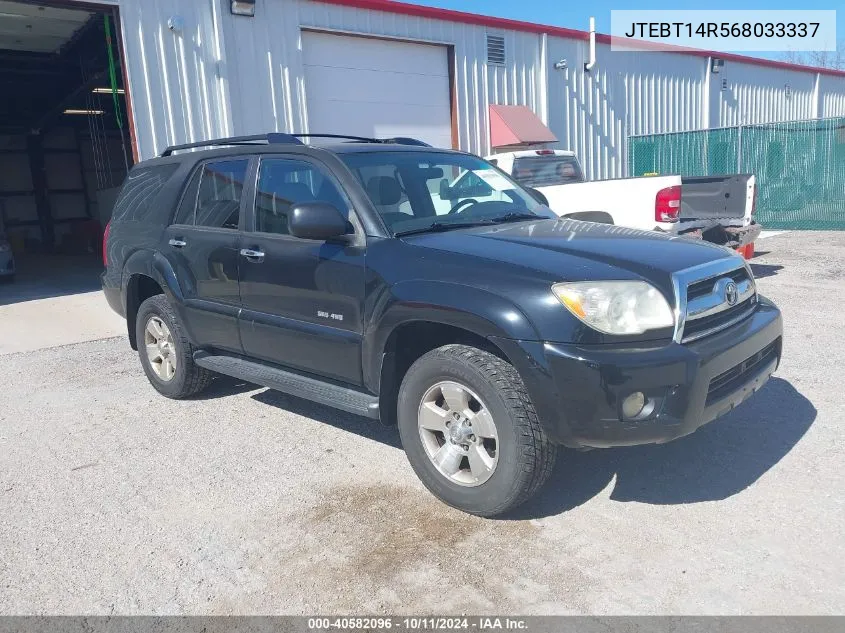 2006 Toyota 4Runner Sr5 V8 VIN: JTEBT14R568033337 Lot: 40582096