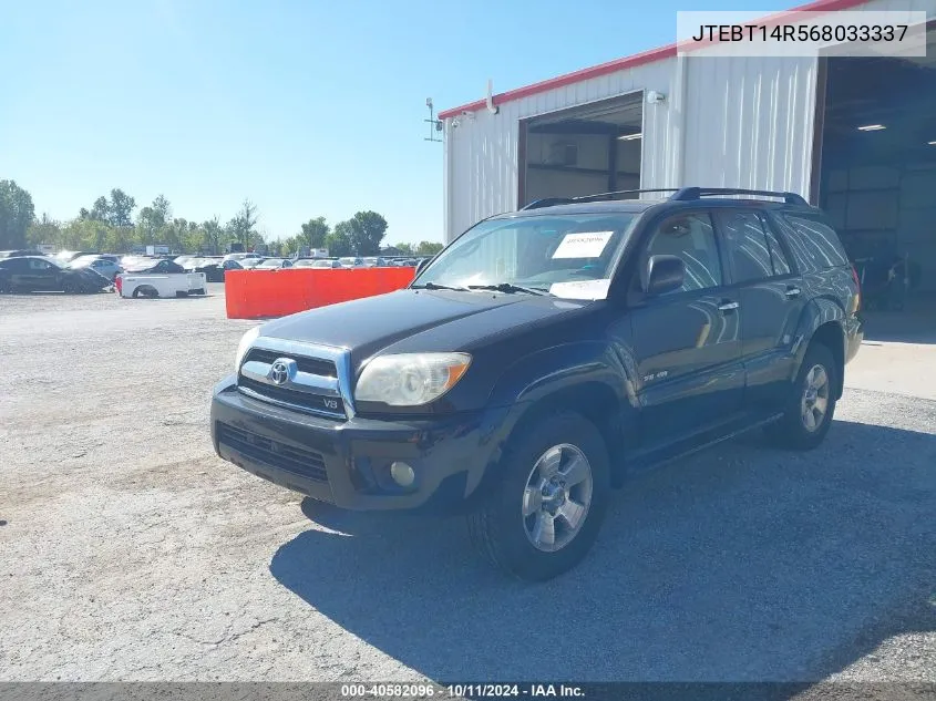 2006 Toyota 4Runner Sr5 V8 VIN: JTEBT14R568033337 Lot: 40582096