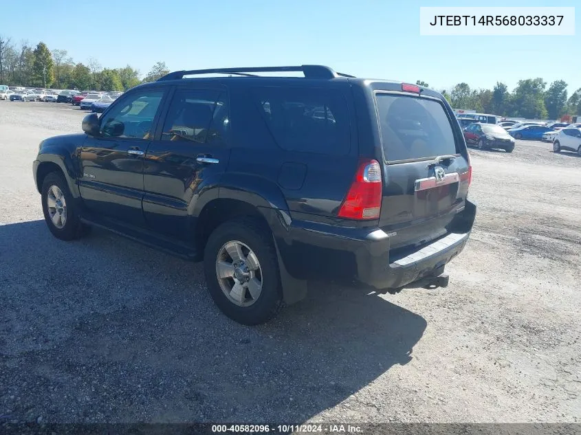 2006 Toyota 4Runner Sr5 V8 VIN: JTEBT14R568033337 Lot: 40582096