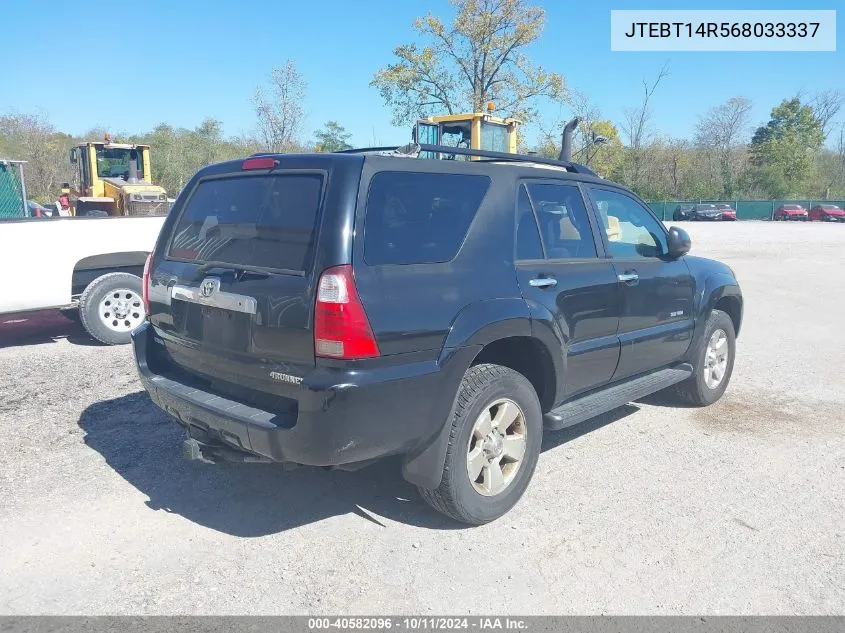 2006 Toyota 4Runner Sr5 V8 VIN: JTEBT14R568033337 Lot: 40582096