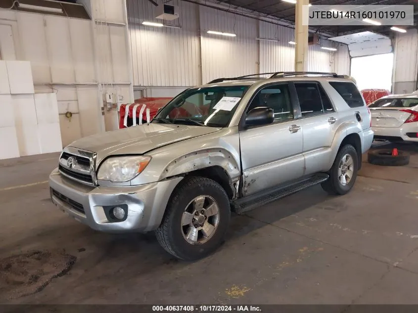 2006 Toyota 4Runner Sr5 V6 VIN: JTEBU14R160101970 Lot: 40637408