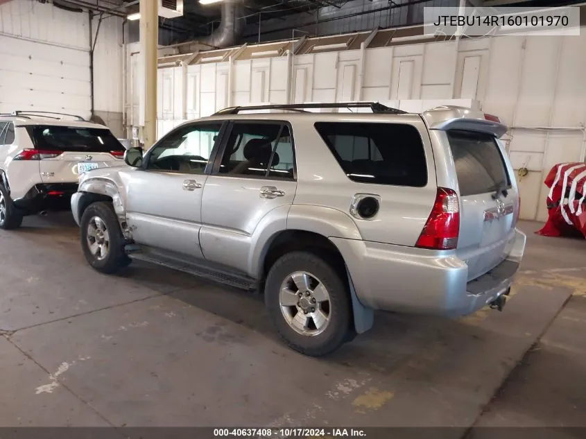 2006 Toyota 4Runner Sr5 V6 VIN: JTEBU14R160101970 Lot: 40637408