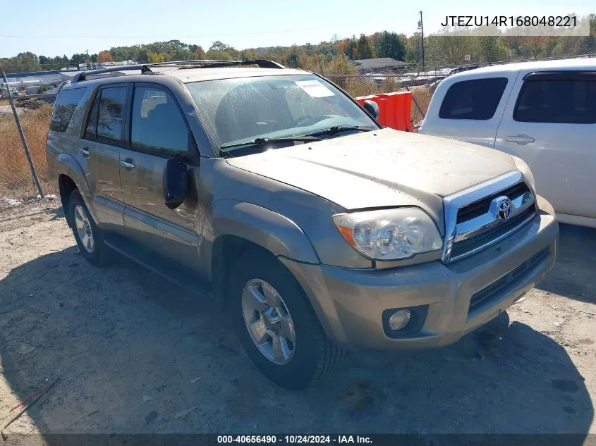 2006 Toyota 4Runner Sr5 V6 VIN: JTEZU14R168048221 Lot: 40656490