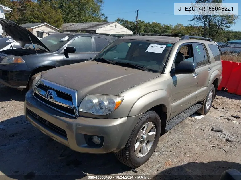 2006 Toyota 4Runner Sr5 V6 VIN: JTEZU14R168048221 Lot: 40656490