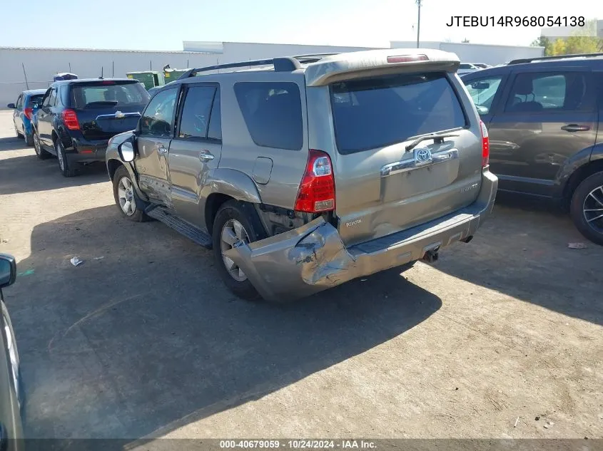 JTEBU14R968054138 2006 Toyota 4Runner Sr5/Sport