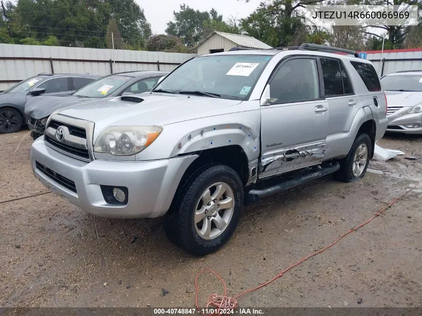 2006 Toyota 4Runner Sr5 Sport V6 VIN: JTEZU14R660066969 Lot: 40748847