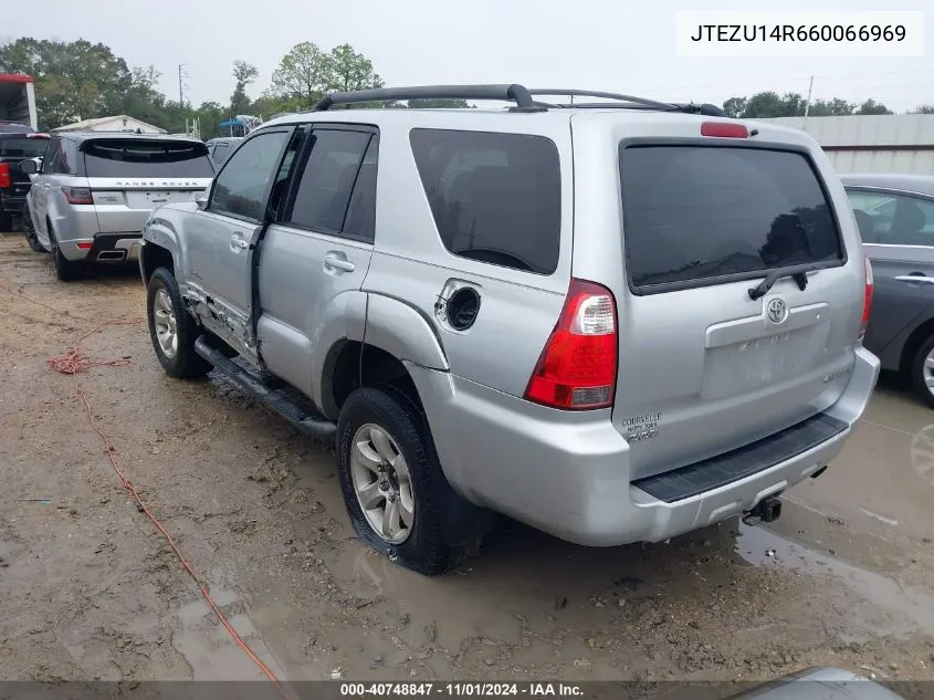 2006 Toyota 4Runner Sr5 Sport V6 VIN: JTEZU14R660066969 Lot: 40748847