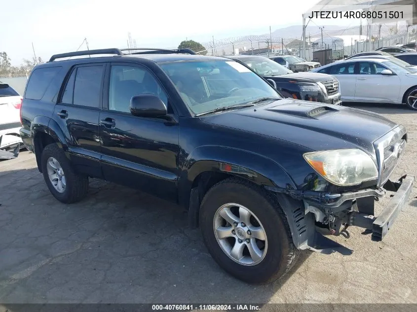 2006 Toyota 4Runner Sr5 Sport V6 VIN: JTEZU14R068051501 Lot: 40760841