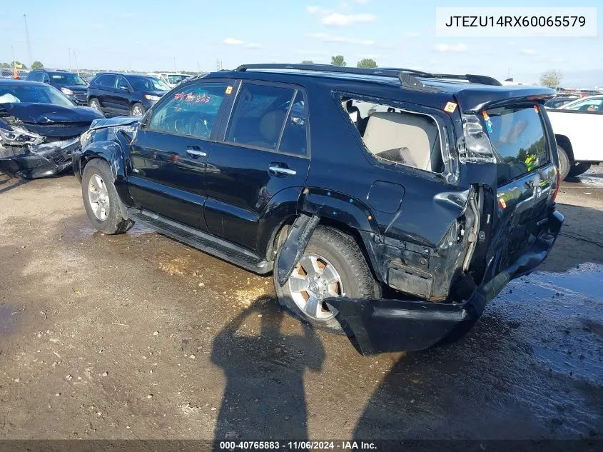 2006 Toyota 4Runner Sr5 V6 VIN: JTEZU14RX60065579 Lot: 40765883