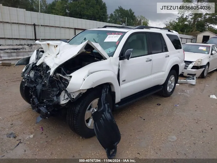 2006 Toyota 4Runner Sr5 V6 VIN: JTEZU14R368054036 Lot: 40767294