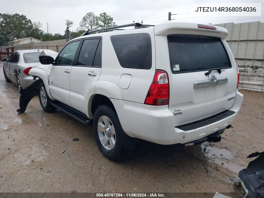 2006 Toyota 4Runner Sr5 V6 VIN: JTEZU14R368054036 Lot: 40767294