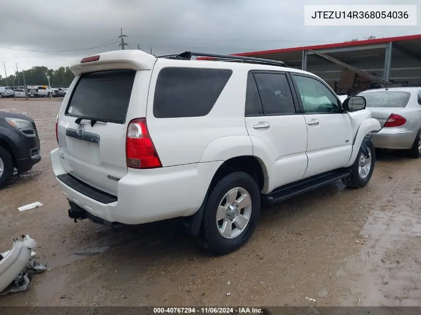 2006 Toyota 4Runner Sr5 V6 VIN: JTEZU14R368054036 Lot: 40767294