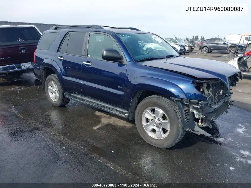 2006 Toyota 4Runner Sr5 V6 VIN: JTEZU14R960080087 Lot: 40773863