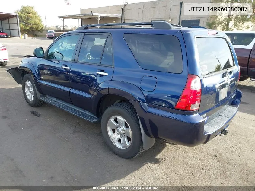 2006 Toyota 4Runner Sr5 V6 VIN: JTEZU14R960080087 Lot: 40773863