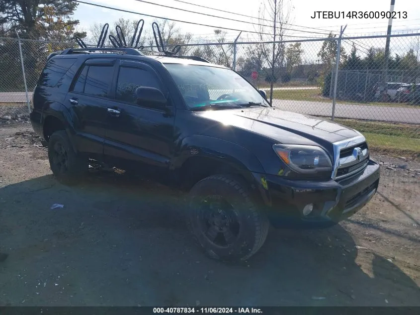 2006 Toyota 4Runner Sr5 V6 VIN: JTEBU14R360090213 Lot: 40787834