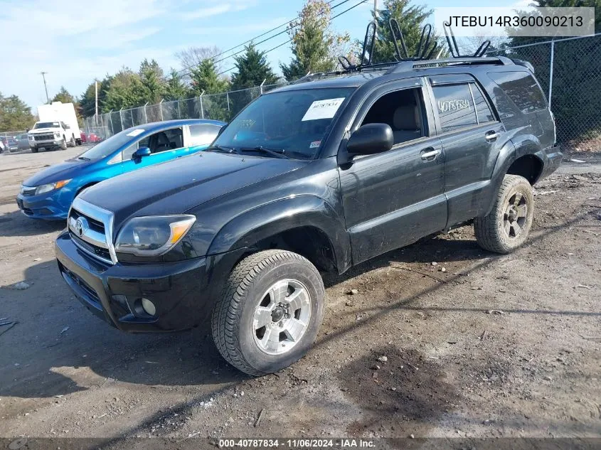 2006 Toyota 4Runner Sr5 V6 VIN: JTEBU14R360090213 Lot: 40787834