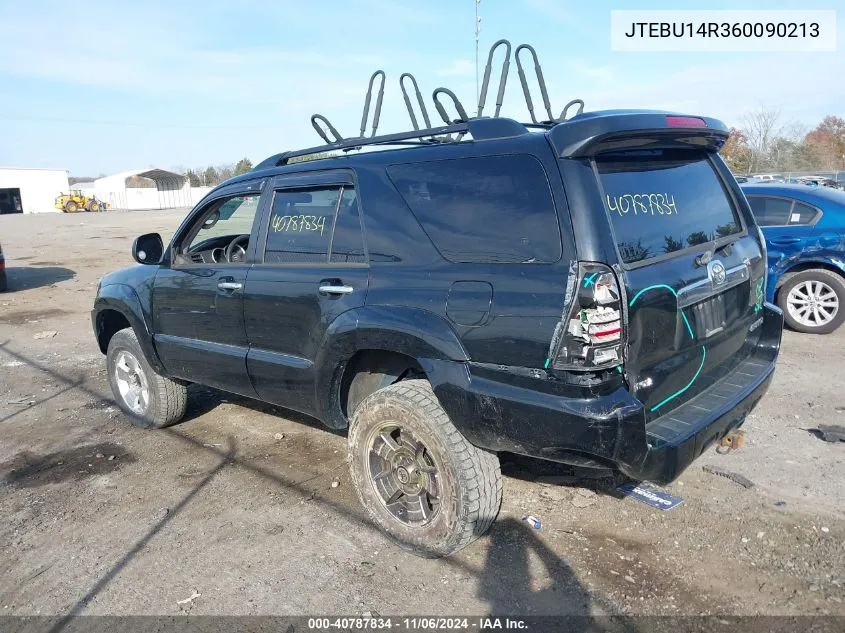 2006 Toyota 4Runner Sr5 V6 VIN: JTEBU14R360090213 Lot: 40787834