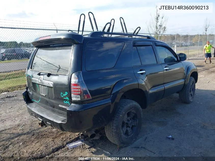 2006 Toyota 4Runner Sr5 V6 VIN: JTEBU14R360090213 Lot: 40787834