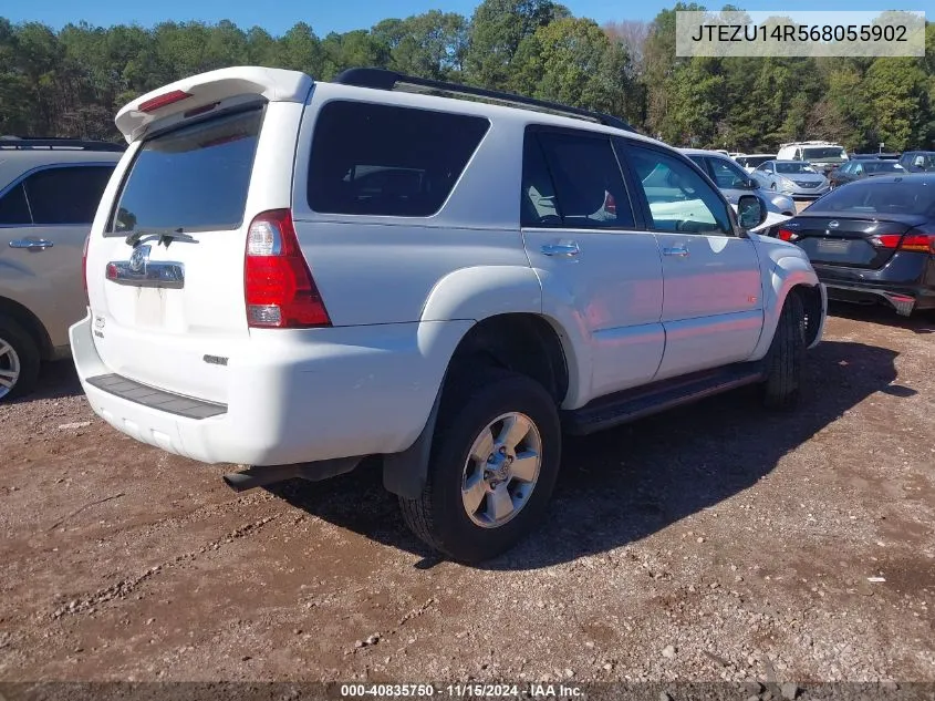 2006 Toyota 4Runner Sr5 V6 VIN: JTEZU14R568055902 Lot: 40835750