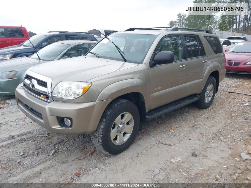 2006 Toyota 4Runner Sr5 V6 VIN: JTEBU14R868055796 Lot: 40837887