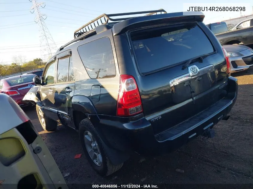 2006 Toyota 4Runner Sr5 V6 VIN: JTEBU14R268068298 Lot: 40846856