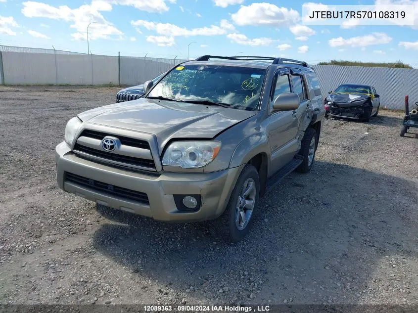 JTEBU17R570108319 2007 Toyota 4Runner Limited