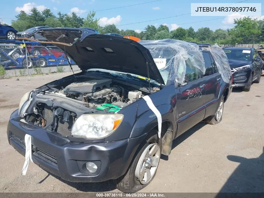 2007 Toyota 4Runner Sport V6/Sr5 V6 VIN: JTEBU14R378097746 Lot: 39738115