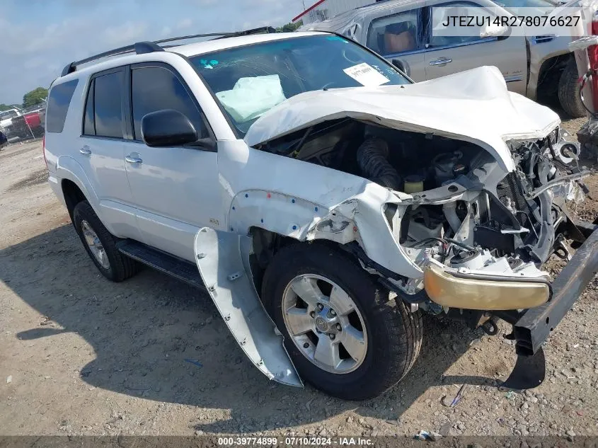 2007 Toyota 4Runner Sr5 V6 VIN: JTEZU14R278076627 Lot: 39774899