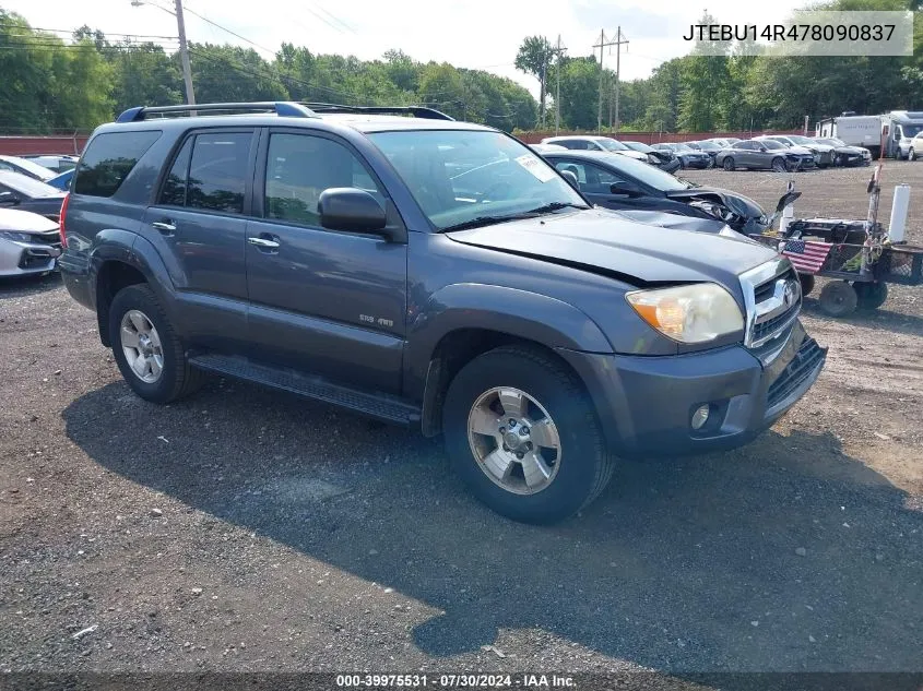 2007 Toyota 4Runner Sr5 V6 VIN: JTEBU14R478090837 Lot: 39975531