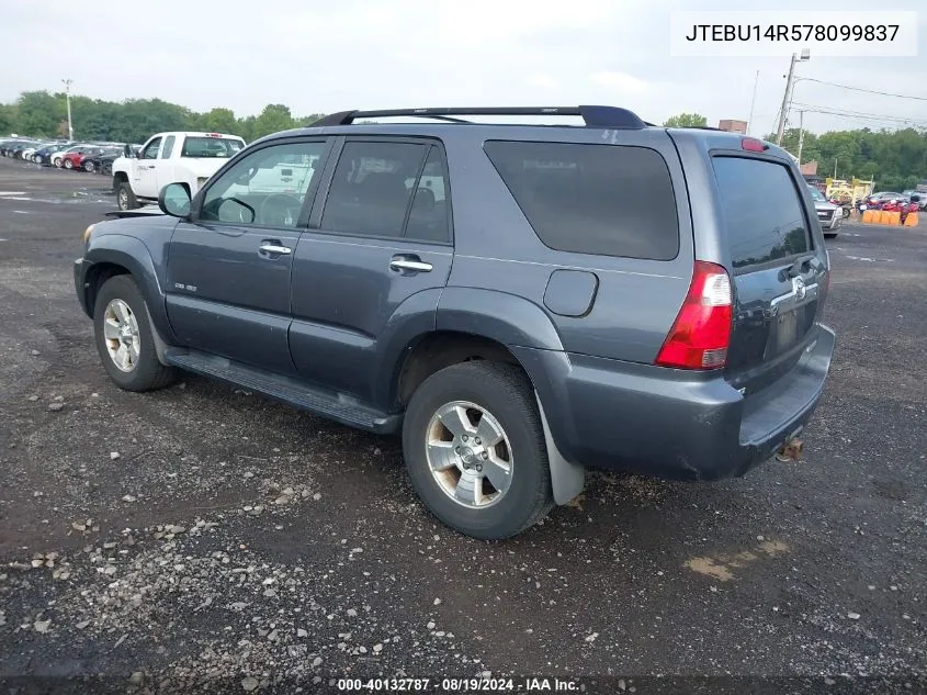 2007 Toyota 4Runner Sr5 V6 VIN: JTEBU14R578099837 Lot: 40132787