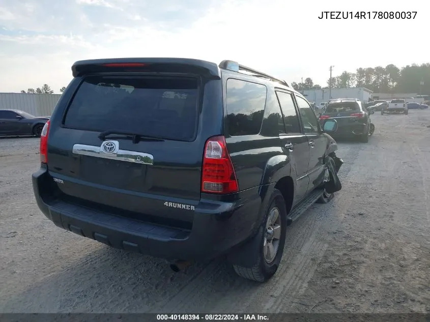 2007 Toyota 4Runner Sr5 V6 VIN: JTEZU14R178080037 Lot: 40148394