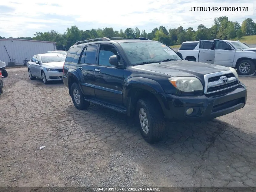 2007 Toyota 4Runner Sr5 V6 VIN: JTEBU14R478084178 Lot: 40199973