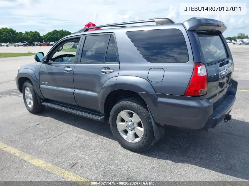 JTEBU14R070127011 2007 Toyota 4Runner Sr5 V6