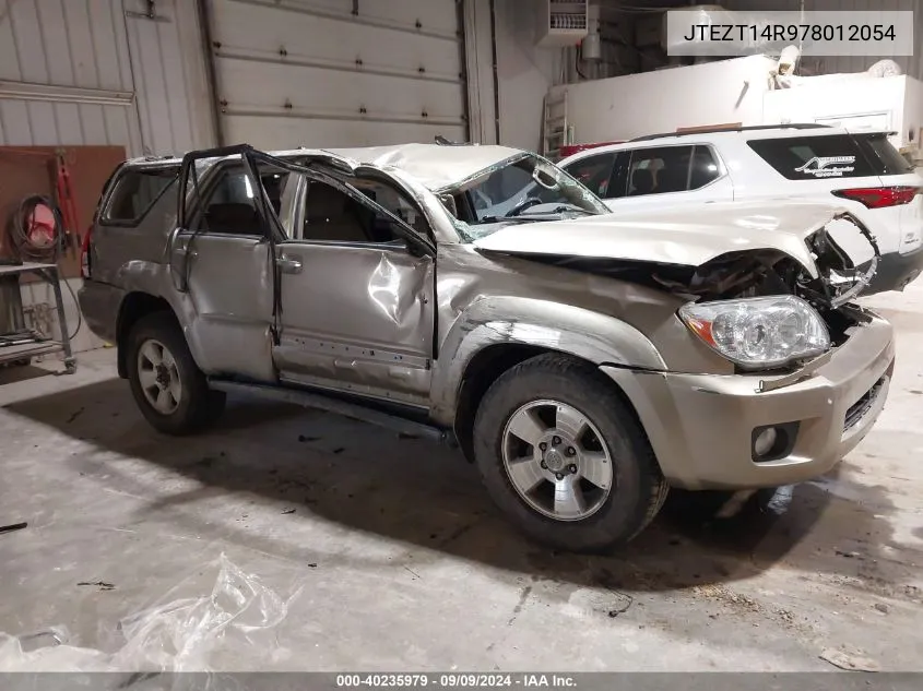 2007 Toyota 4Runner Sr5 V8 VIN: JTEZT14R978012054 Lot: 40235979