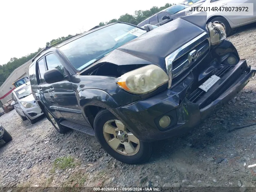 2007 Toyota 4Runner Sr5 V6 VIN: JTEZU14R478073972 Lot: 40260541