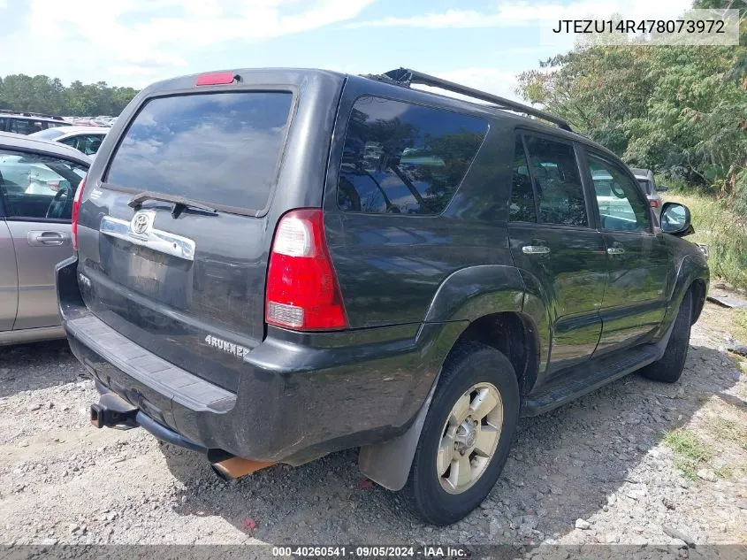 2007 Toyota 4Runner Sr5 V6 VIN: JTEZU14R478073972 Lot: 40260541