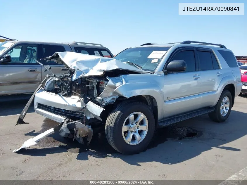 2007 Toyota 4Runner Sr5 V6 VIN: JTEZU14RX70090841 Lot: 40283268