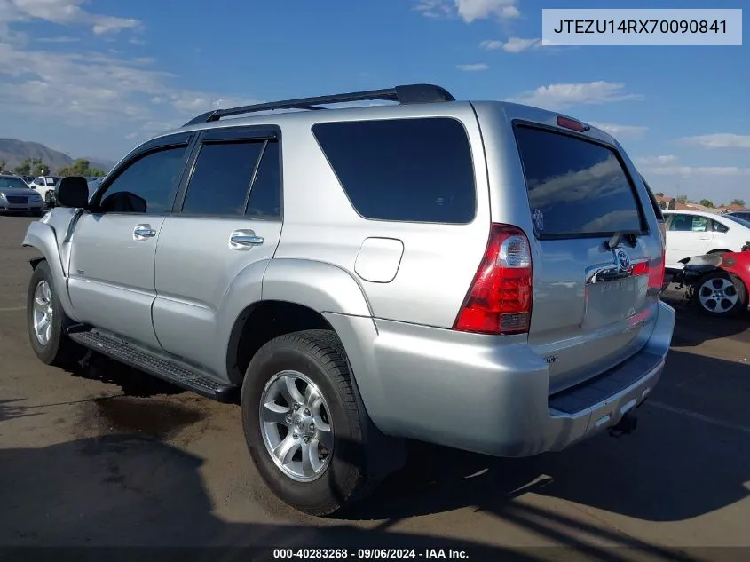 2007 Toyota 4Runner Sr5 V6 VIN: JTEZU14RX70090841 Lot: 40283268