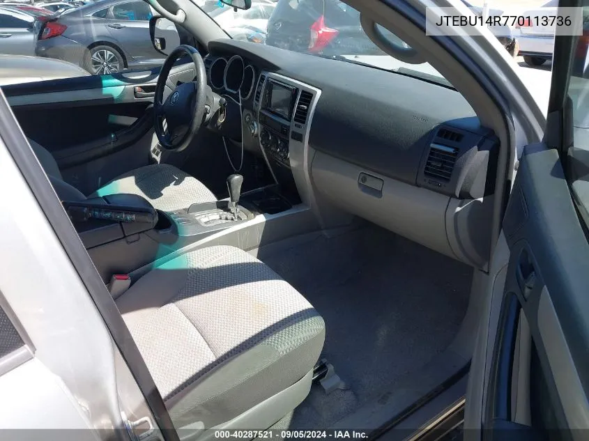 JTEBU14R770113736 2007 Toyota 4Runner Sr5 V6