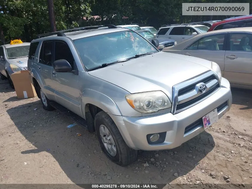 2007 Toyota 4Runner Sr5 V6 VIN: JTEZU14R070090069 Lot: 40295278