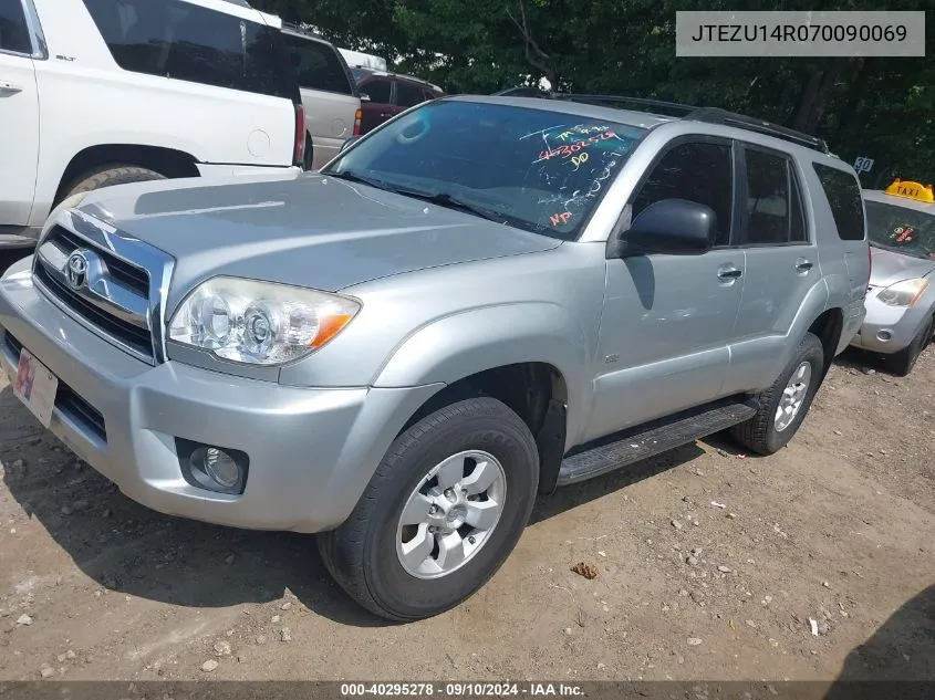 2007 Toyota 4Runner Sr5 V6 VIN: JTEZU14R070090069 Lot: 40295278