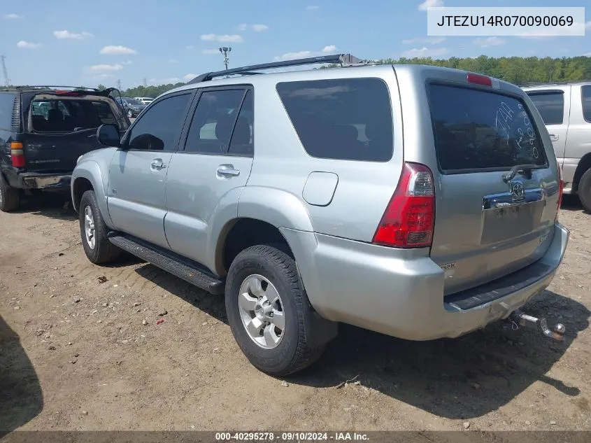 2007 Toyota 4Runner Sr5 V6 VIN: JTEZU14R070090069 Lot: 40295278