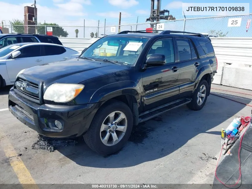 JTEBU17R170109838 2007 Toyota 4Runner Limited V6