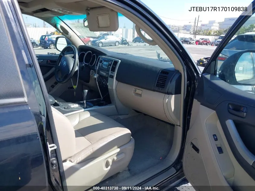 JTEBU17R170109838 2007 Toyota 4Runner Limited V6