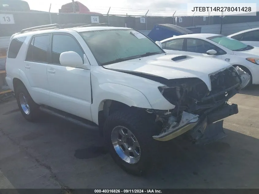 JTEBT14R278041428 2007 Toyota 4Runner Sr5/Sport