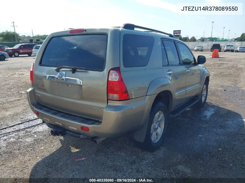 2007 Toyota 4Runner Sr5 V6 VIN: JTEZU14R378089550 Lot: 40335080