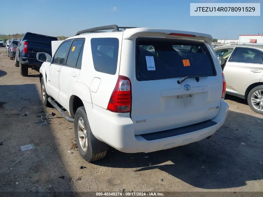 2007 Toyota 4Runner Sr5/Sport VIN: JTEZU14R078091529 Lot: 40349274